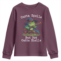 Wizard Frog Meme Youth Sweatshirt Outta Spells But Not Outta Shells - Wonder Print Shop