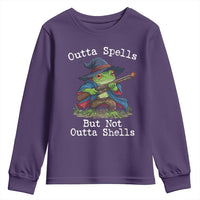 Wizard Frog Meme Youth Sweatshirt Outta Spells But Not Outta Shells - Wonder Print Shop