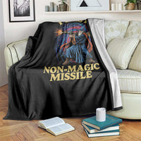 I Cast Non-Magic Missile Funny Wizard Parody Meme Throw Blanket - Wonder Print Shop