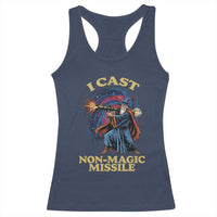 I Cast Non-Magic Missile Funny Wizard Parody Meme Racerback Tank Top - Wonder Print Shop