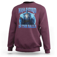 Funny Wizard Sweatshirt Mana is Stored in The Balls Magician Sorcerer Witcher - Wonder Print Shop