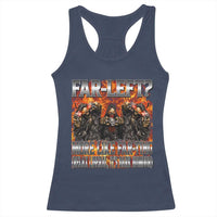 Funny Hard Skeleton Meme Bootleg Racerback Tank Top Far Left? More Like Farting - Wonder Print Shop