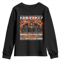 Funny Hard Skeleton Meme Bootleg Youth Sweatshirt Far Left? More Like Farting - Wonder Print Shop