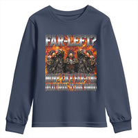 Funny Hard Skeleton Meme Bootleg Youth Sweatshirt Far Left? More Like Farting - Wonder Print Shop
