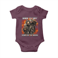 Funny Evil Skeleton Meme Baby Onesie Born to Shit Forced to Wipe - Wonder Print Shop