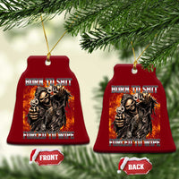 Funny Evil Skeleton Meme Ceramic Ornament Born to Shit Forced to Wipe - Wonder Print Shop