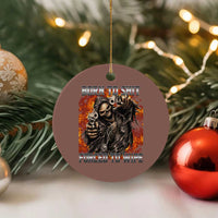 Funny Evil Skeleton Meme Ceramic Ornament Born to Shit Forced to Wipe - Wonder Print Shop