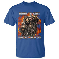 Funny Evil Skeleton Meme T Shirt Born to Shit Forced to Wipe - Wonder Print Shop