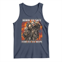 Funny Evil Skeleton Meme Tank Top Born to Shit Forced to Wipe - Wonder Print Shop