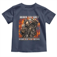 Funny Evil Skeleton Meme Toddler T Shirt Born to Shit Forced to Wipe - Wonder Print Shop