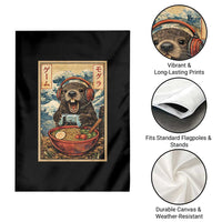 Cute Kawaii Gamer Groundhog Garden Flag Funny Japanese Ramen Anime Otaku Fan Gift - Wonder Print Shop