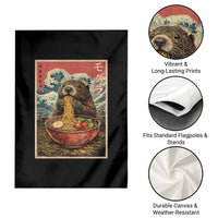 Japanese Groundhog Ramen Noodles Garden Flag Funny Kawaii Anime - Wonder Print Shop