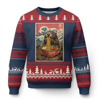 Japanese Groundhog Ramen Noodles Ugly Christmas Sweater Funny Kawaii Anime - Wonder Print Shop