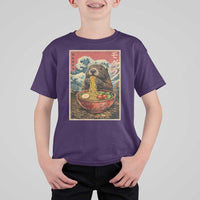 Japanese Groundhog Ramen Noodles T Shirt For Kid Funny Kawaii Anime - Wonder Print Shop