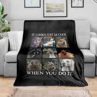 Animals Smoking Cigarettes Meme Throw Blanket It Looks Just as Cool When You Do It - Wonder Print Shop