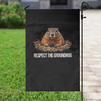 Respect The Groundhog Garden Flag Funny Woodchuck - Wonder Print Shop