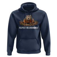 Respect The Groundhog Hoodie Funny Woodchuck - Wonder Print Shop