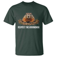 Respect The Groundhog T Shirt Funny Woodchuck - Wonder Print Shop