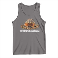 Respect The Groundhog Tank Top Funny Woodchuck - Wonder Print Shop