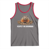 Respect The Groundhog Tank Top Funny Woodchuck - Wonder Print Shop