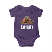 Funny Groundhog Baby Onesie Ground Hog Meme Lover Bruh Groundhog Day - Wonder Print Shop