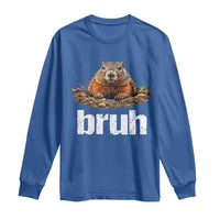 Funny Groundhog Long Sleeve Shirt Ground Hog Meme Lover Bruh Groundhog Day - Wonder Print Shop