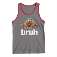 Funny Groundhog Tank Top Ground Hog Meme Lover Bruh Groundhog Day - Wonder Print Shop
