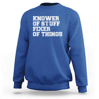 Funny Knower Of Stuff Fixer Of Things Sweatshirt Mechanic Engineer Garage