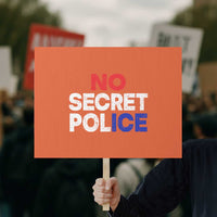 Subtle Abolish Ice Protest Sign No Secret Police