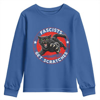 Vintage Black Cat Against Fascists Youth Sweatshirt