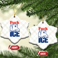 Fck Ice Ceramic Ornament Get The Fck Out Of Minneapolis Polar Bear