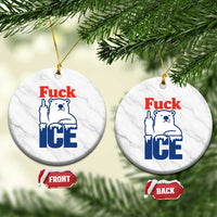 Fck Ice Ceramic Ornament Get The Fck Out Of Minneapolis Polar Bear