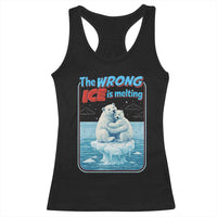 Fck Ice Racerback Tank Top The Wrong Ice Is Melting Polar Bear Social Justice