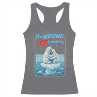 Fck Ice Racerback Tank Top The Wrong Ice Is Melting Polar Bear Social Justice