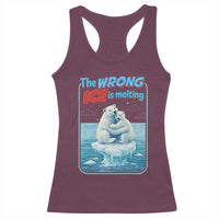 Fck Ice Racerback Tank Top The Wrong Ice Is Melting Polar Bear Social Justice