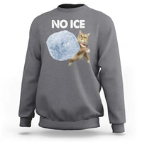 No Ice Sweatshirt Funny Cat Meme Subtle FDT Political Satire