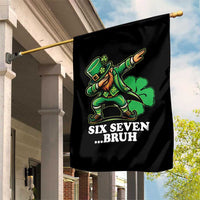 St Patricks Day Six Seven Bruh Garden Flag Leprechaun 67 Meme Irish Ireland Lucky Shamrocks