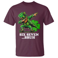 St Patricks Day Six Seven Bruh T Shirt Leprechaun 67 Meme Irish Ireland Lucky Shamrocks