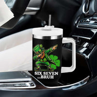 St Patricks Day Six Seven Bruh Tumbler With Handle Leprechaun 67 Meme Irish Ireland Lucky Shamrocks