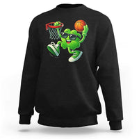 Basketball St Patricks Day Sweatshirt Cute Irish Shamrock Playing Basketball Player Team Boys