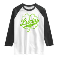 Vintage Lucky Shamrock Raglan Shirt Irish St Patricks Day