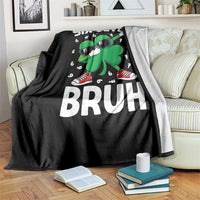 Funny Irish St Patricks Day Shamrock 67 Meme Throw Blanket Six Seven Bruh Gen Alpha Slang