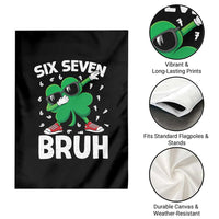 Funny Irish St Patricks Day Shamrock 67 Meme Garden Flag Six Seven Bruh Gen Alpha Slang