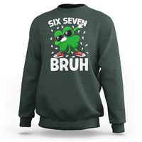 Funny Irish St Patricks Day Shamrock 67 Meme Sweatshirt Six Seven Bruh Gen Alpha Slang