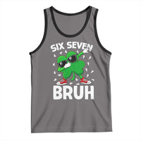 Funny Irish St Patricks Day Shamrock 67 Meme Tank Top Six Seven Bruh Gen Alpha Slang