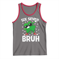 Funny Irish St Patricks Day Shamrock 67 Meme Tank Top Six Seven Bruh Gen Alpha Slang