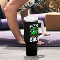 Funny Irish St Patricks Day Shamrock 67 Meme Tumbler With Handle Six Seven Bruh Gen Alpha Slang