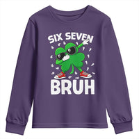 Funny Irish St Patricks Day Shamrock 67 Meme Youth Sweatshirt Six Seven Bruh Gen Alpha Slang