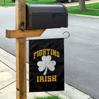 Vintage Fighting Irish Garden Flag Retro History Gold Shamrock
