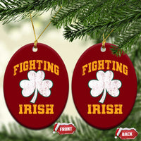Vintage Fighting Irish Ceramic Ornament Retro History Gold Shamrock